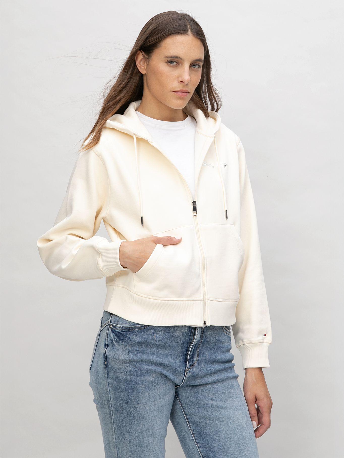 Polerón Con Logo/Gráfico Blanco Tommy Hilfiger-0