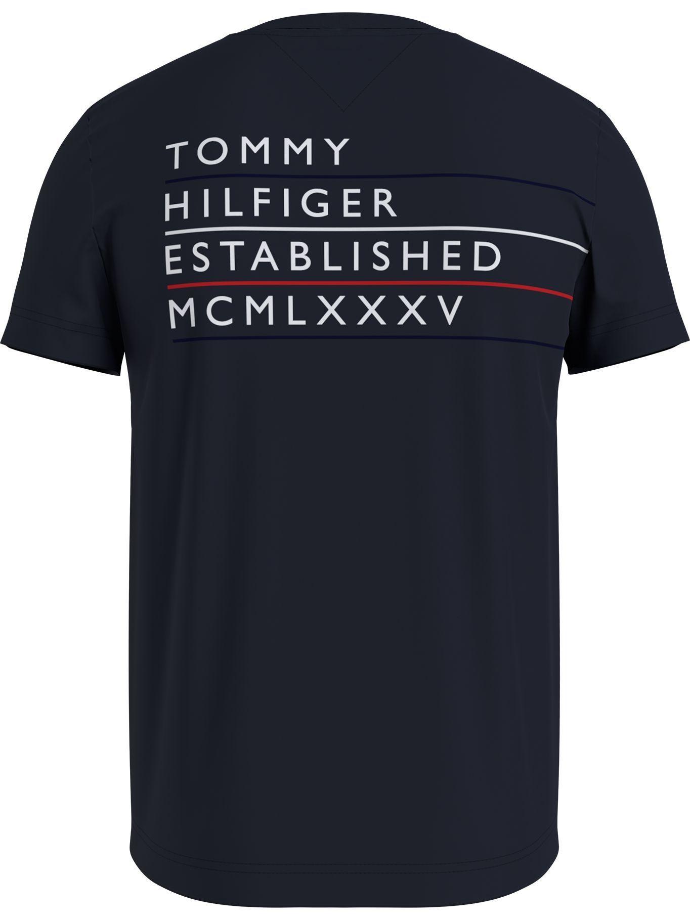 Polera Back Logo Azul Tommy Hilfiger A2-1