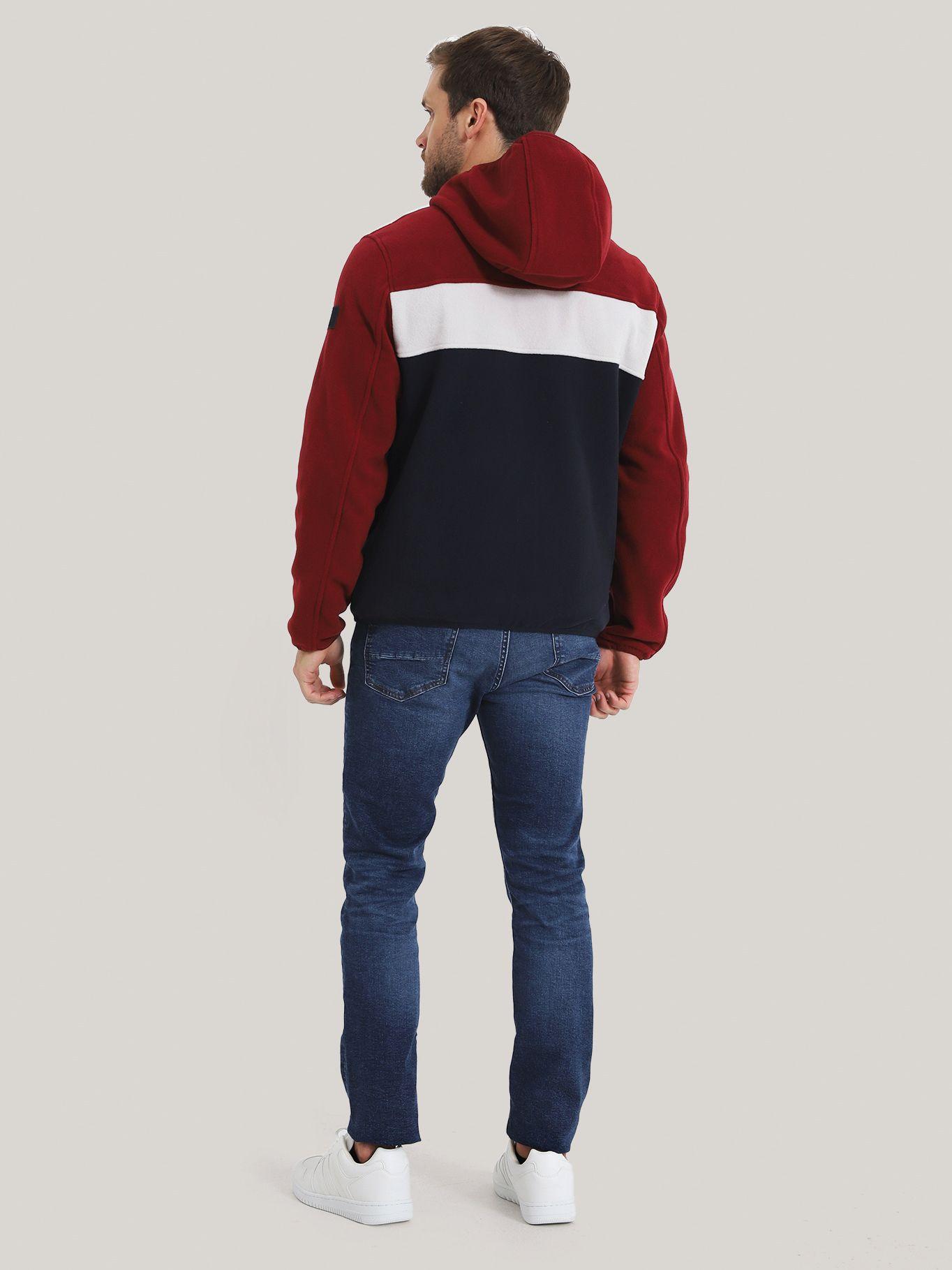 POLERÓN HOODIE COLOR BLOCK CIERRE BURDEO TOMMY HILFIGER-2