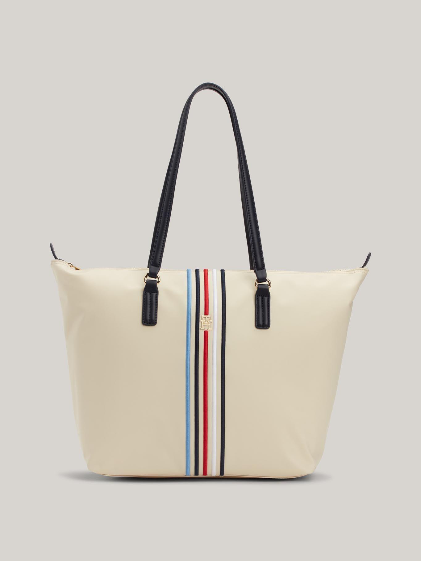 Tote Poppy Global Stripe Beige Tommy Hilfiger-0