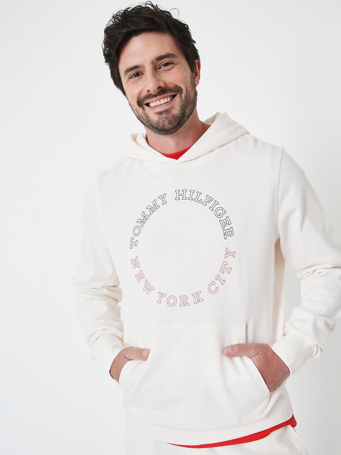Polerón Hoodie Con Logo Monotipo Blanco Tommy Hilfiger-0