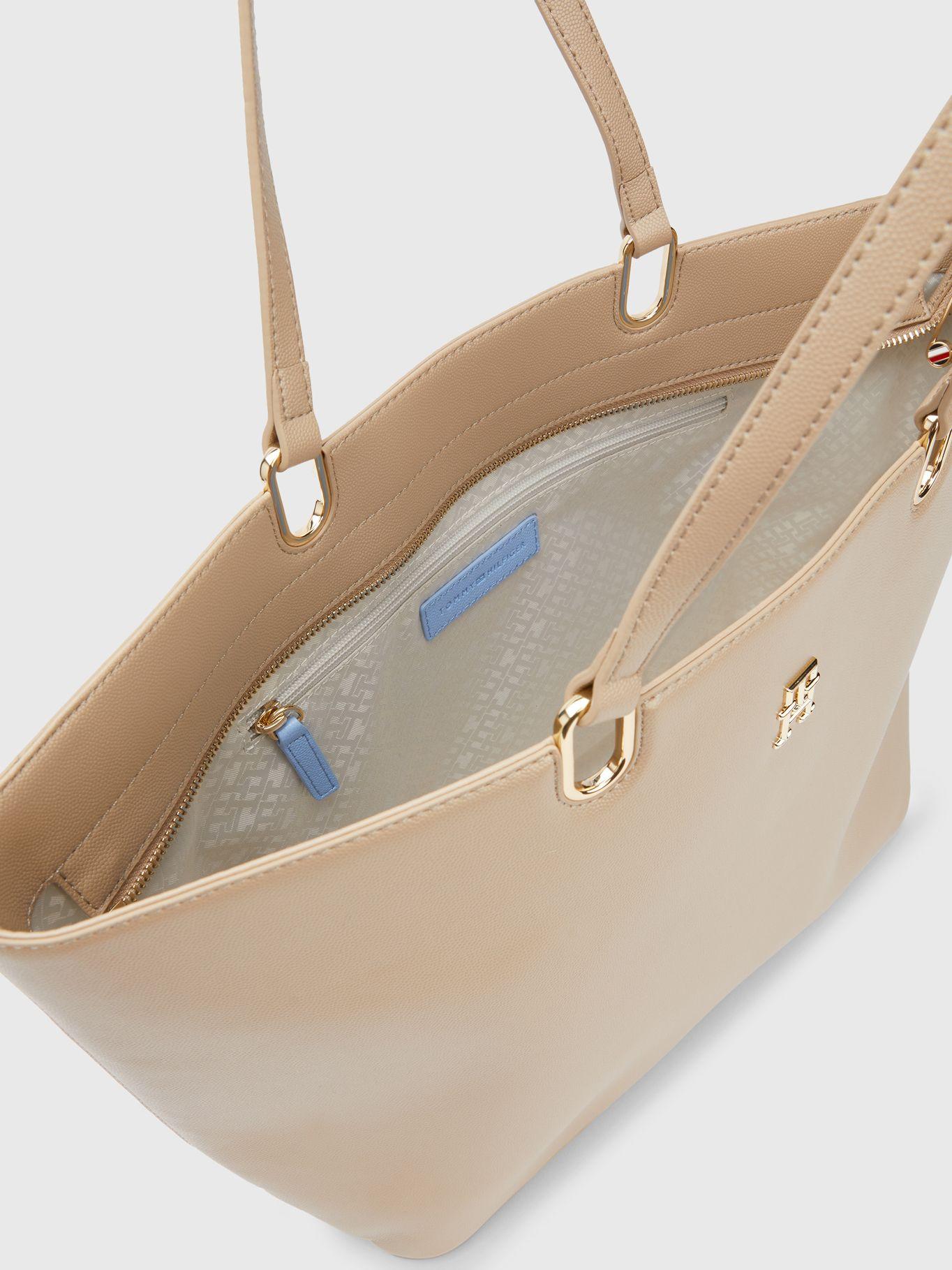 Tote Monogram Solid Beige Tommy Hilfiger-3