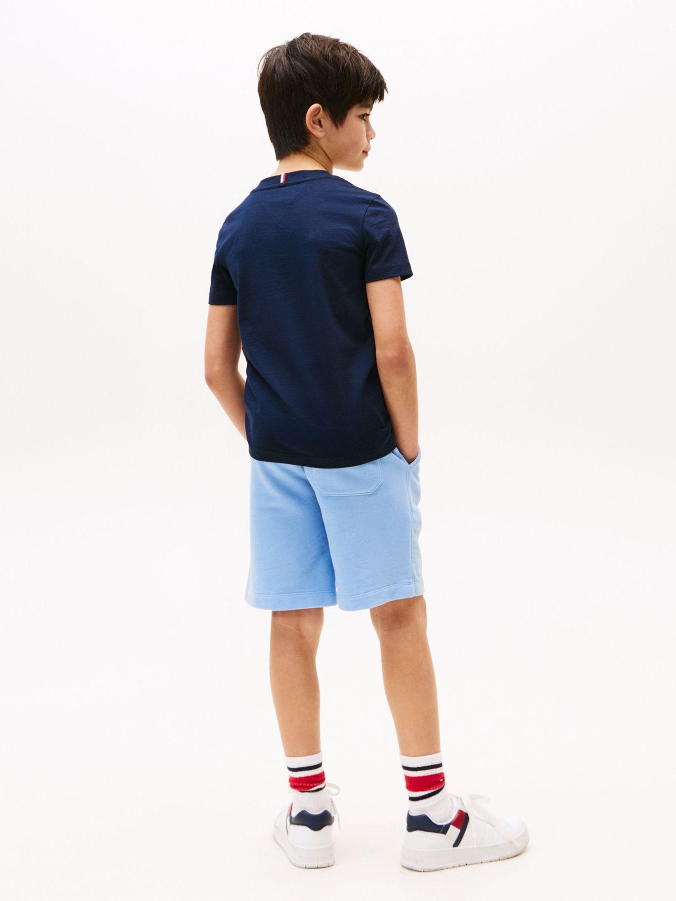 Polera Script Flag Logo Azul Tommy Hilfiger-2