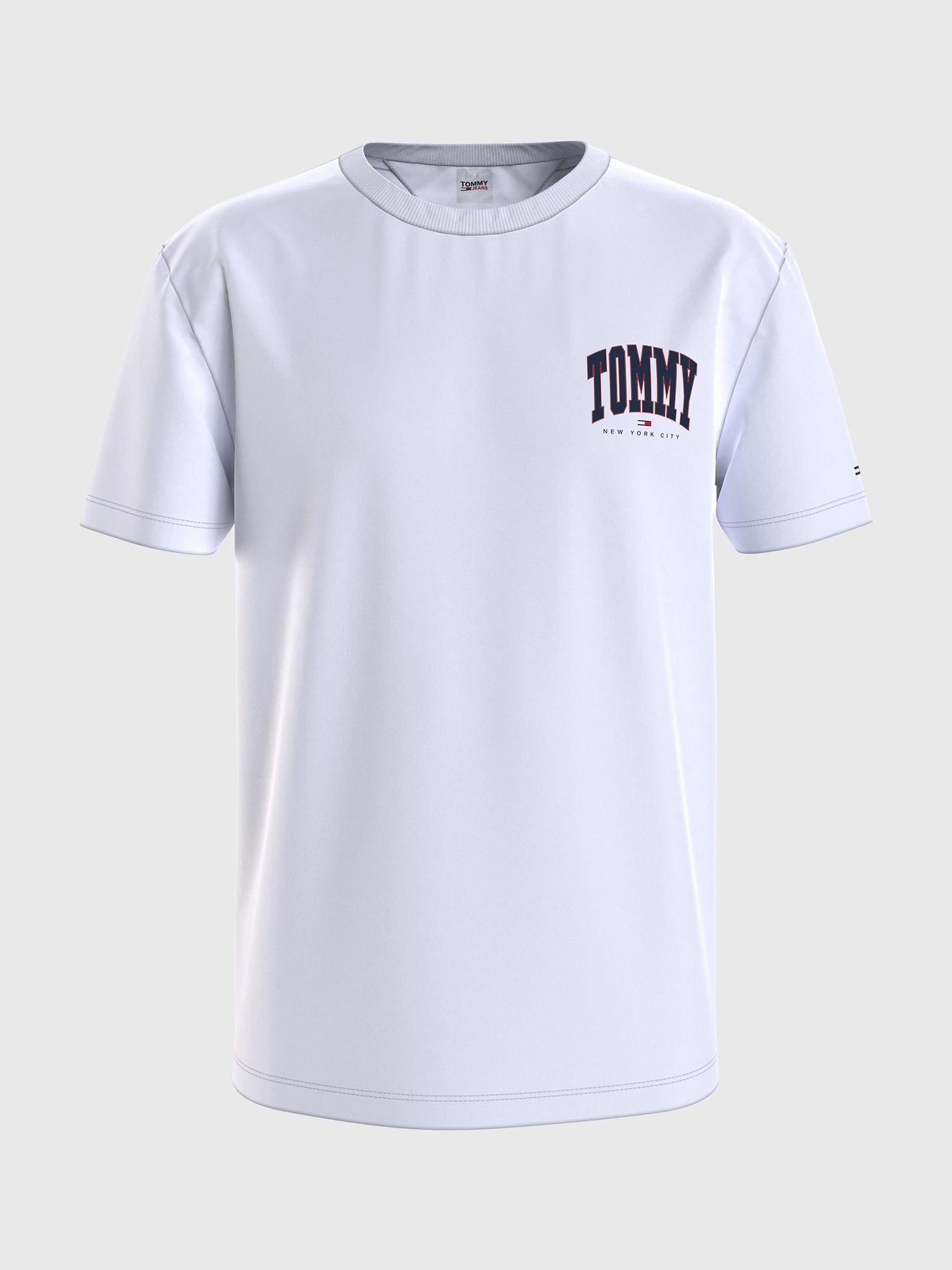 Polera College Logo Blanco Tommy Hilfiger-0