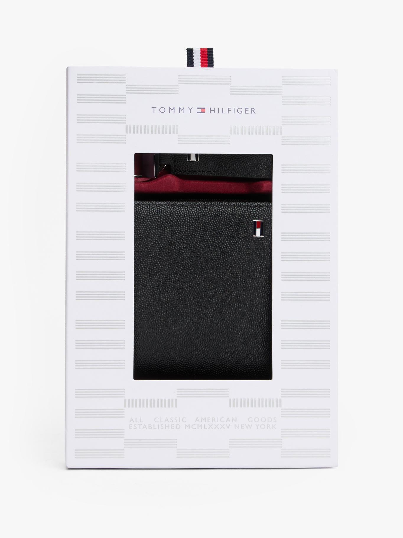 Set Llavero Y Tarjetero De Cuero Negro Tommy Hilfiger-4