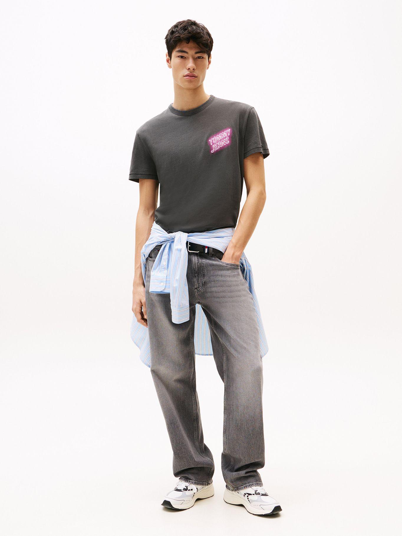 Polera Novelty Con Estampado Negro BDS Tommy Jeans-1