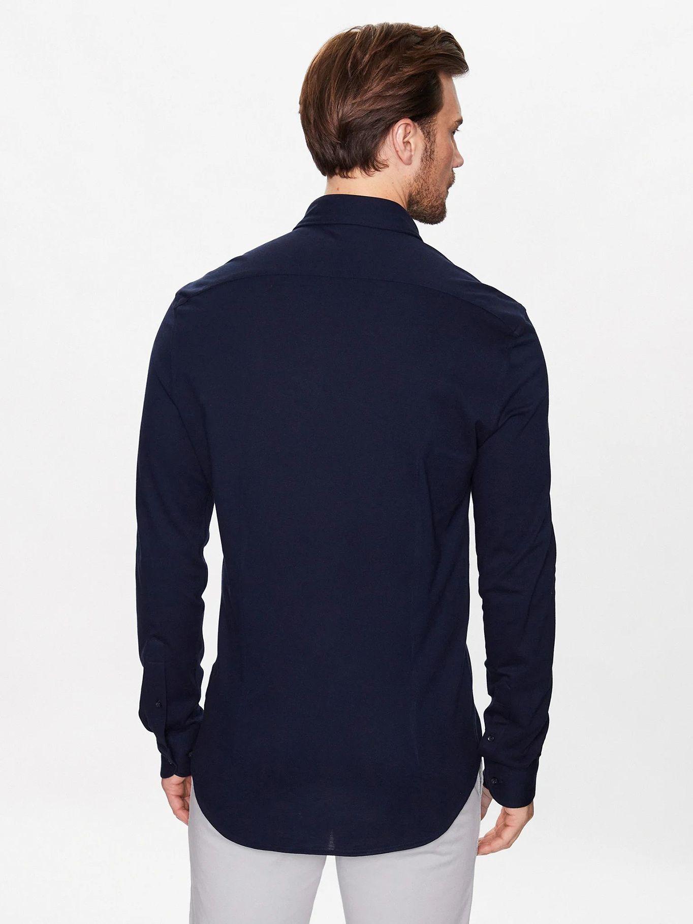 Camisa Pique Solid Regular Fit Azul Tommy Hilfiger-2
