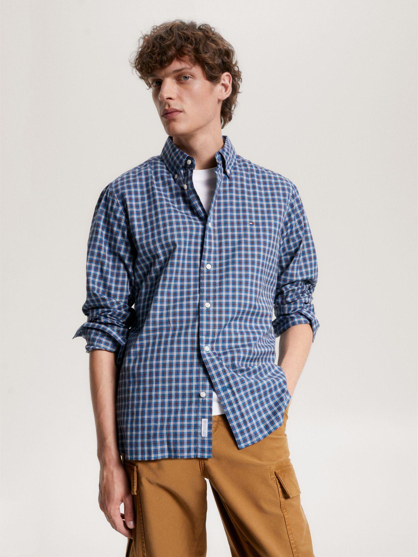 Camisa Regular Fit A Cuadros Azul Tommy Hilfiger-0