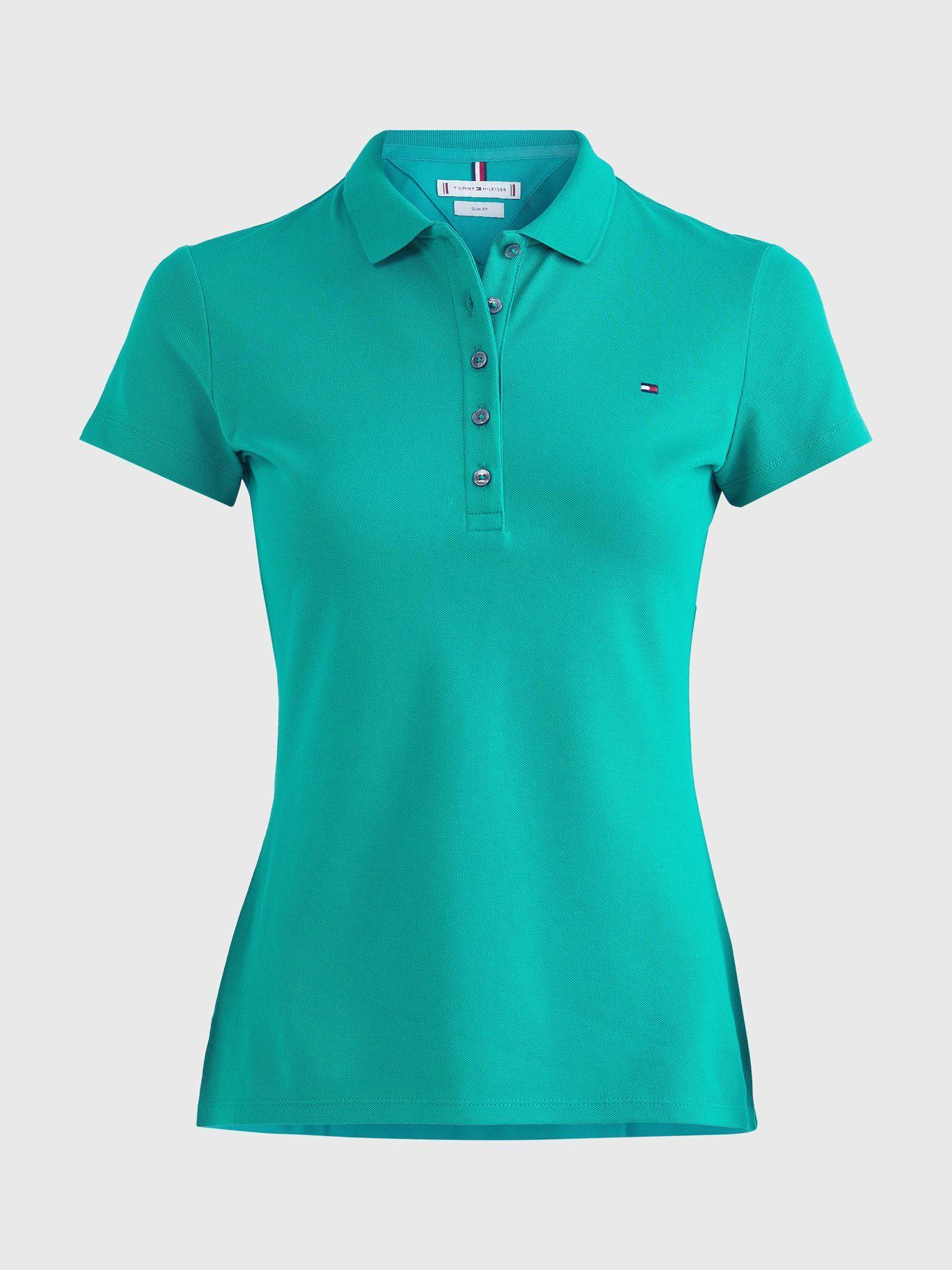 Polo Essential Fit Slim Verde Tommy Hilfiger-4