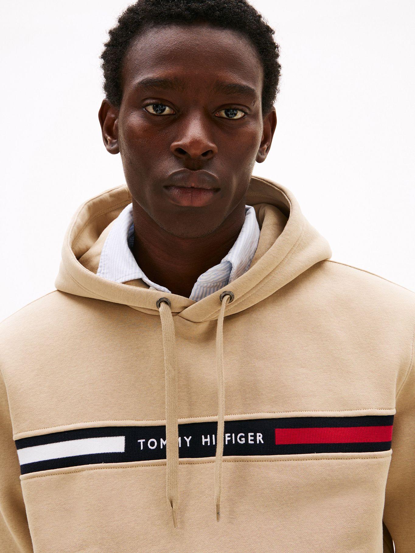 Polerón Hoodie Chest Logo Beige RBT Tommy Hilfiger-3