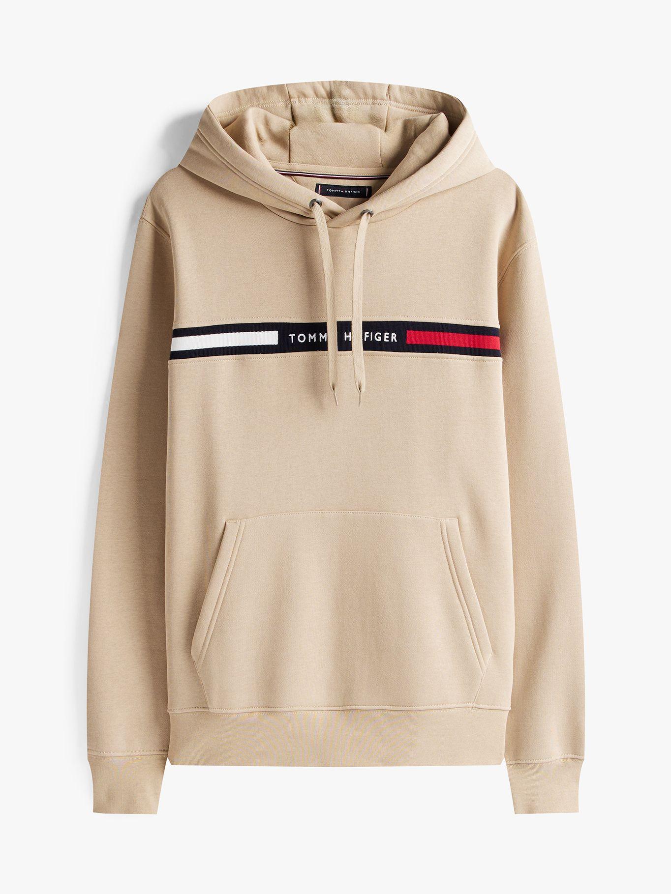 Polerón Hoodie Chest Logo Beige RBT Tommy Hilfiger-4