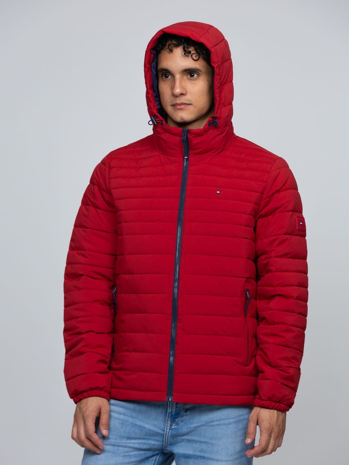 Parka Hoodie Solid Con Cierre Rojo Tommy Hilfiger-0
