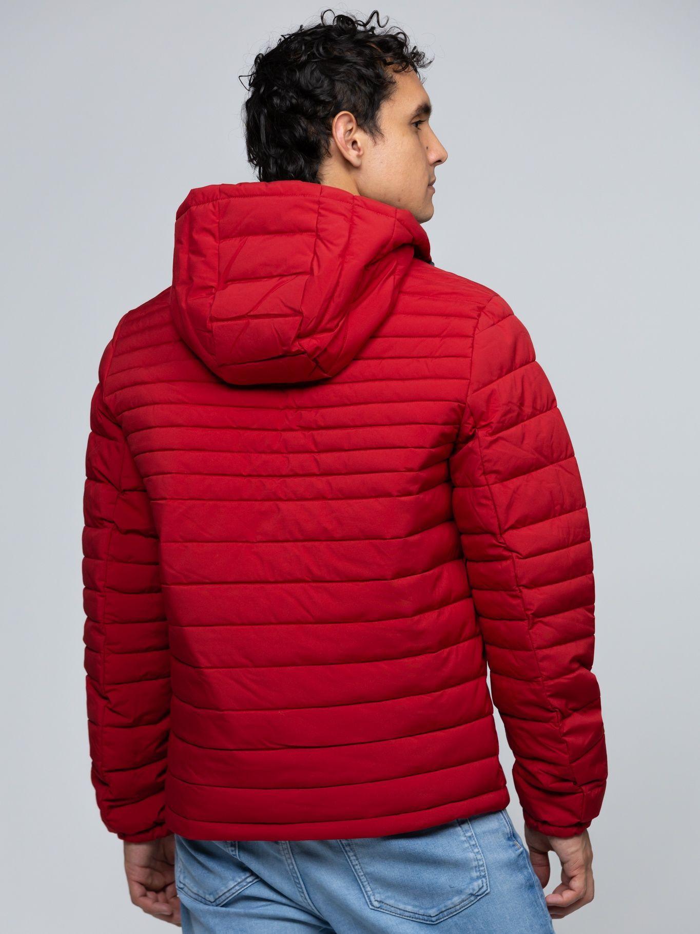 Parka Hoodie Solid Con Cierre Rojo Tommy Hilfiger-4