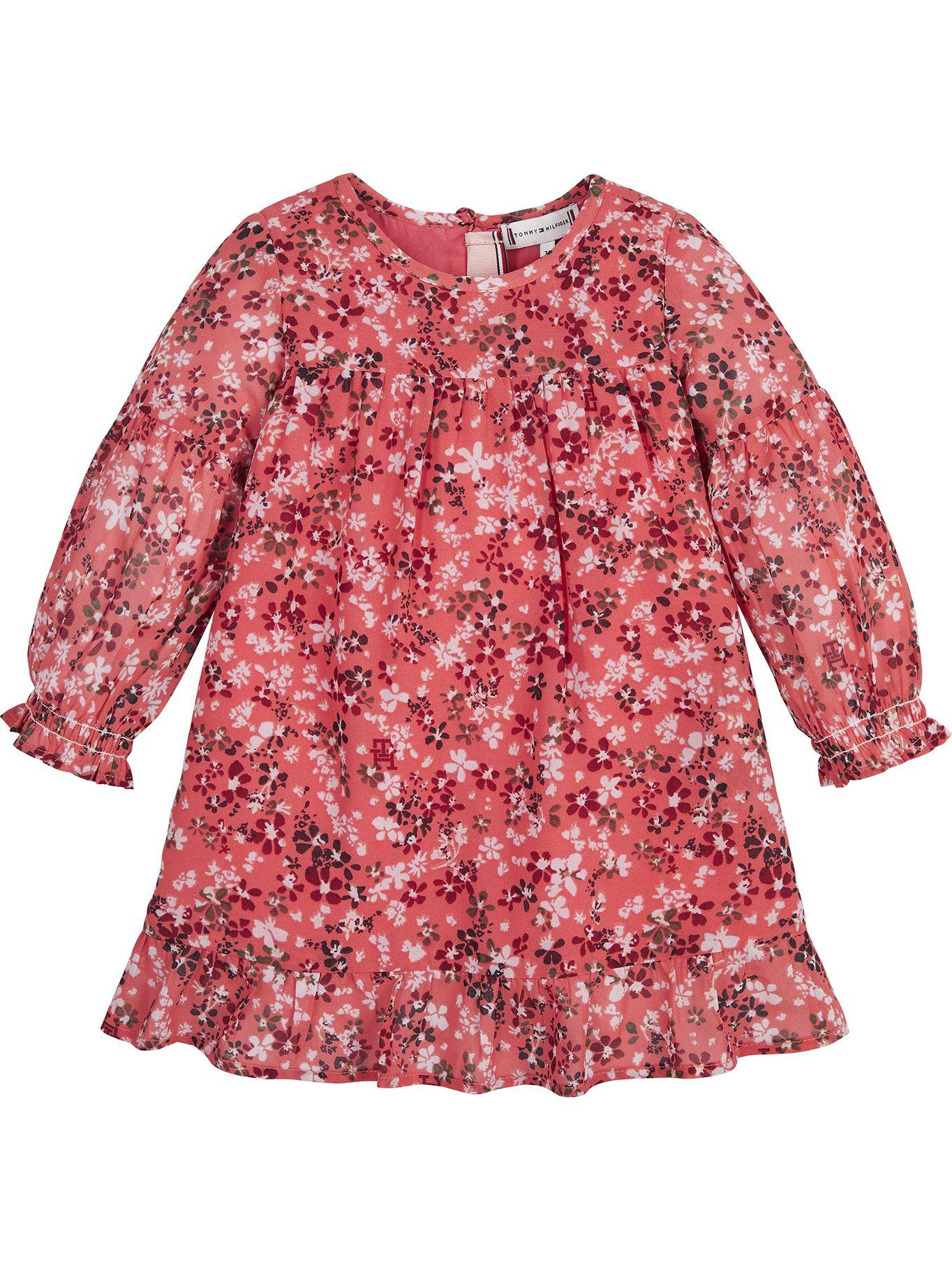 Vestido Flower Print Con Logo Rojo Tommy Hilfiger-0