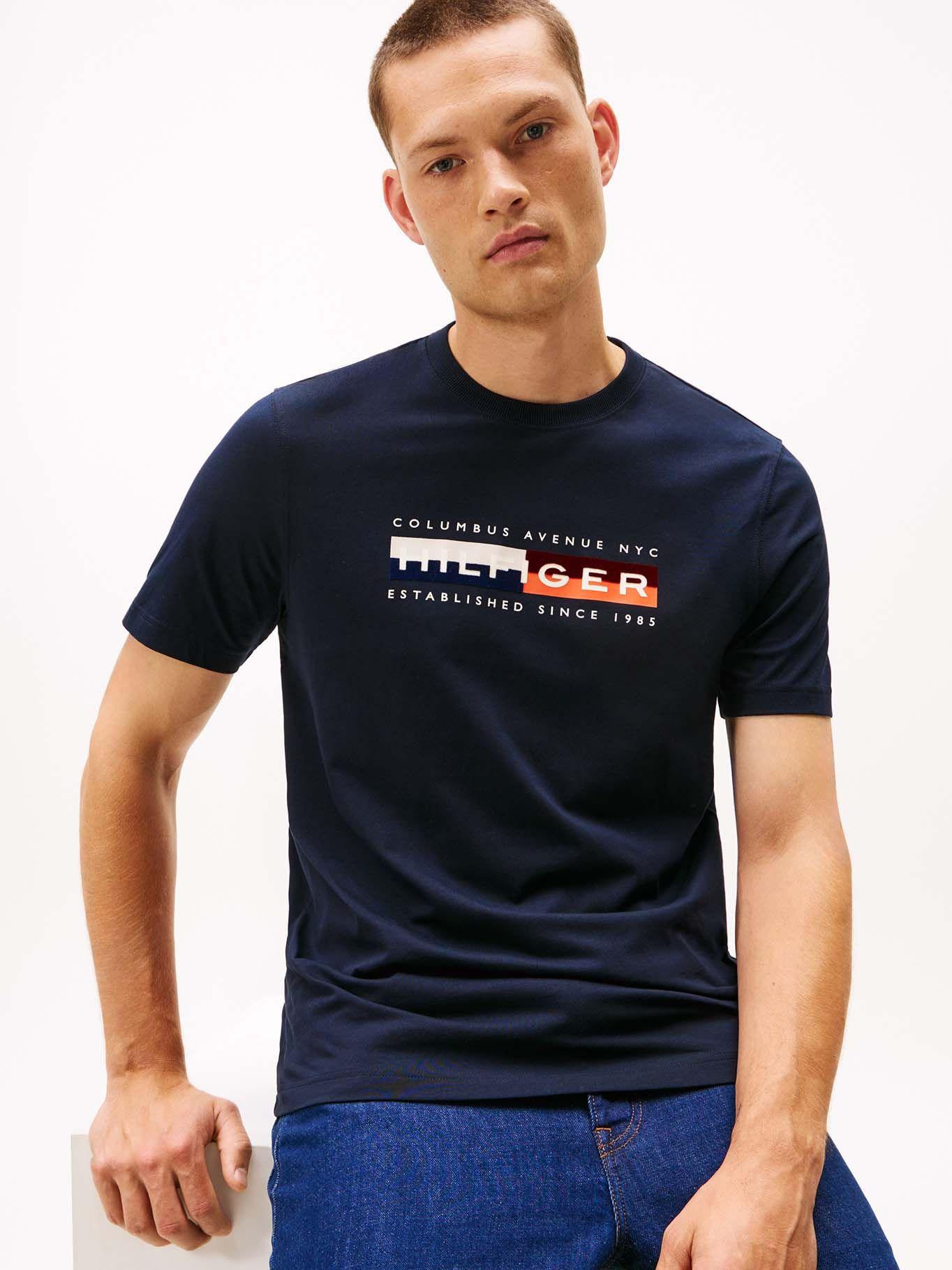 Polera Colour Block Graphic Logo Azul Tommy Hilfiger-3