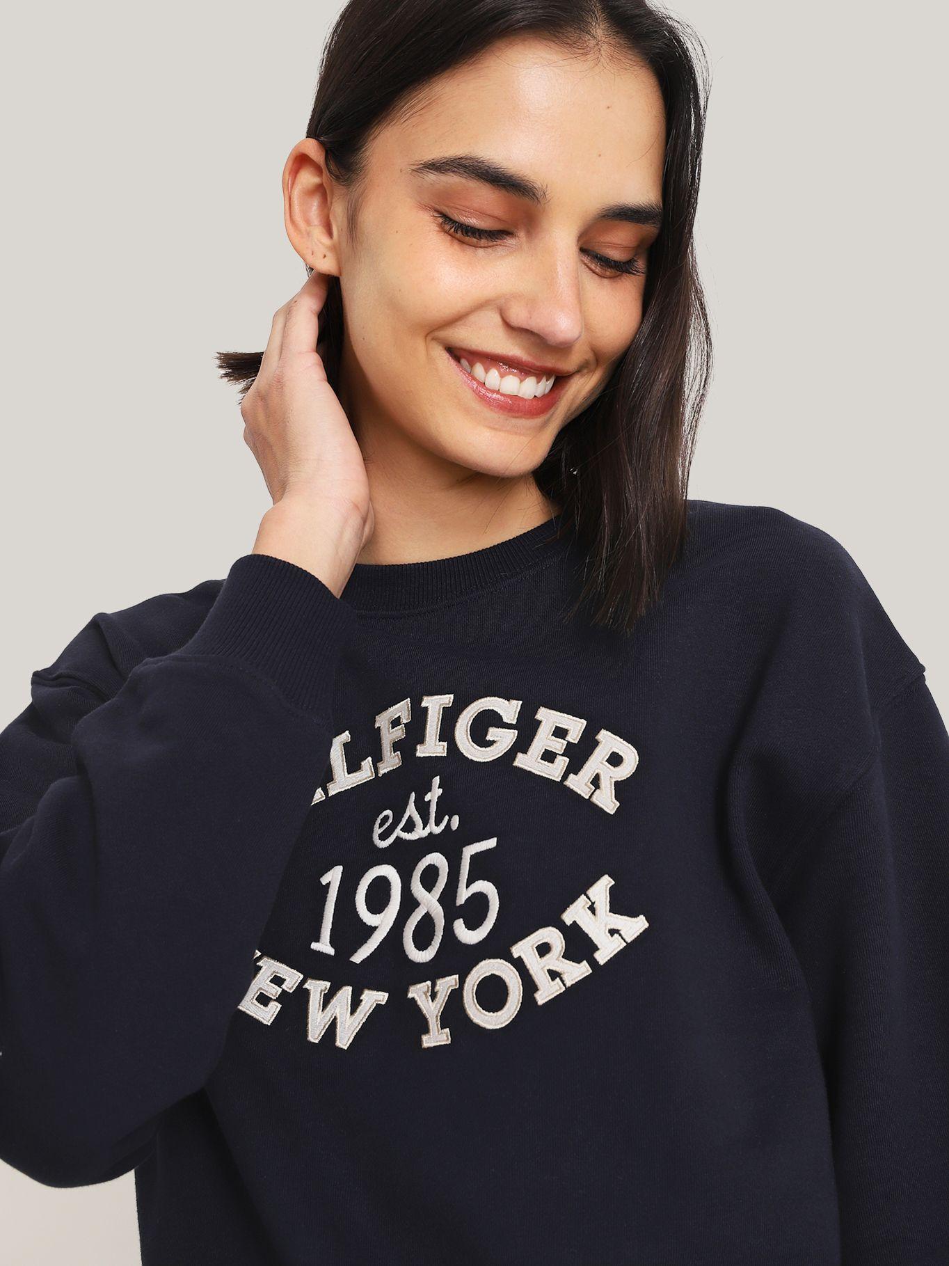 Polerón de Logo Universitario Azul Tommy Hilfiger-3
