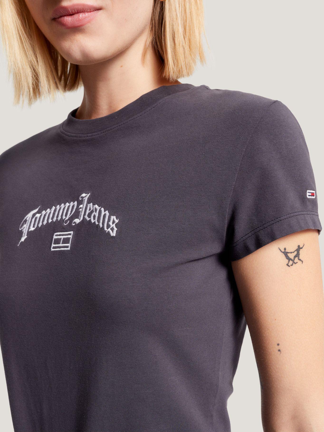 Polera Slim Fit Con Logo Grunge Negro Tommy Jeans-3