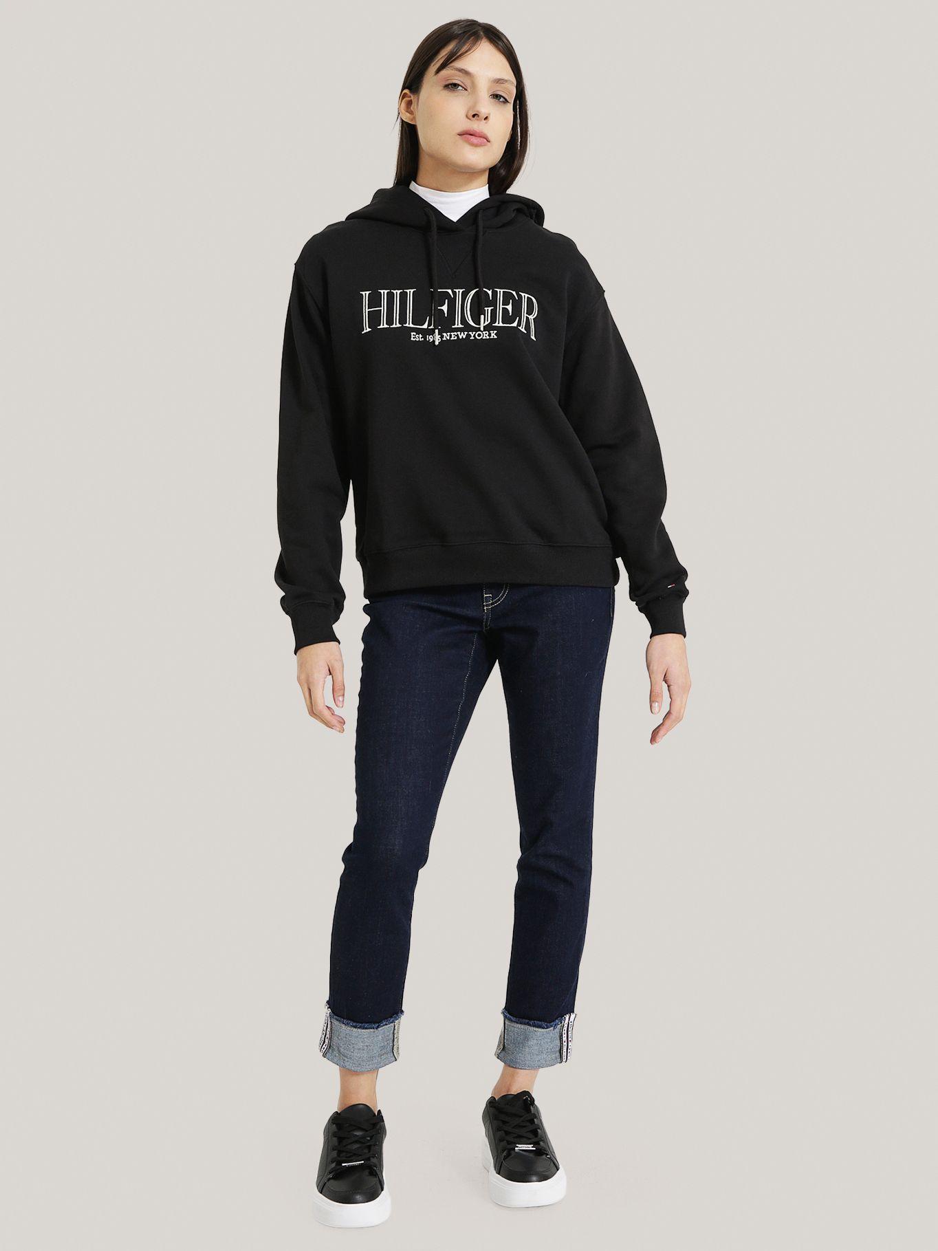 Polerón Hoodie Con Logo Monotype Negro Tommy Hilfiger-1