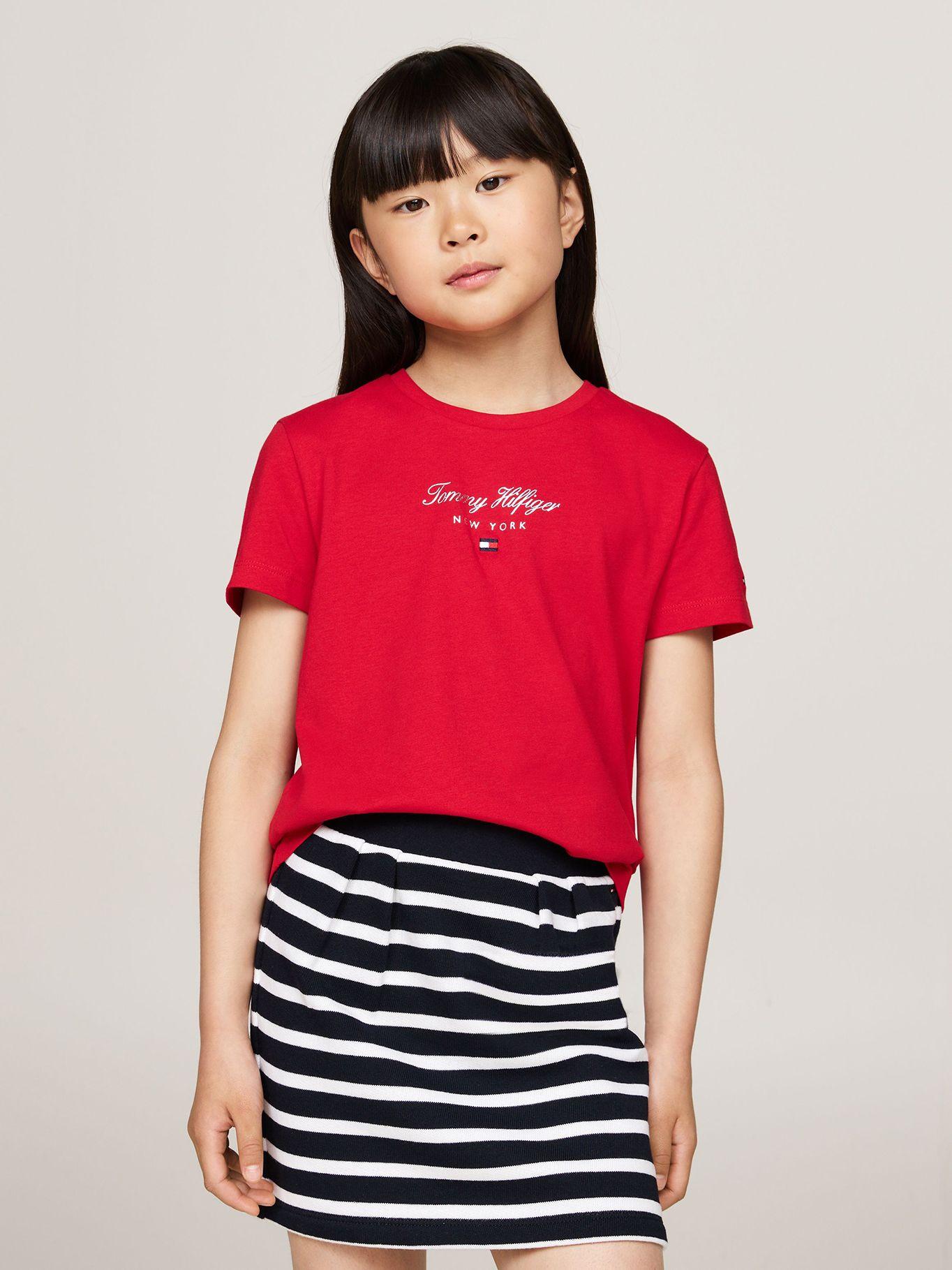 Polera De Niña Con Logo Nyc Rojo Tommy Hilfiger-0