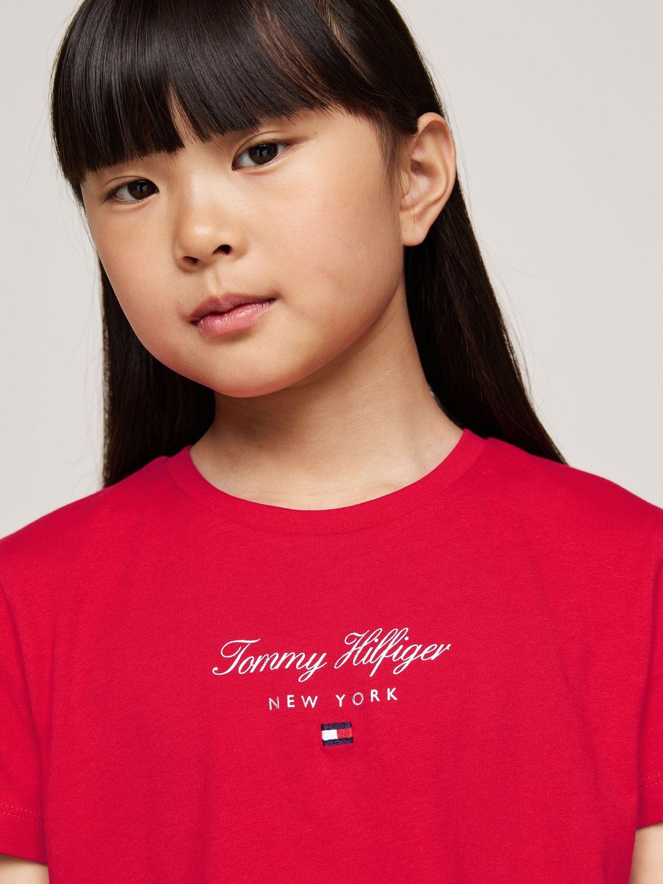 Polera De Niña Con Logo Nyc Rojo Tommy Hilfiger-3