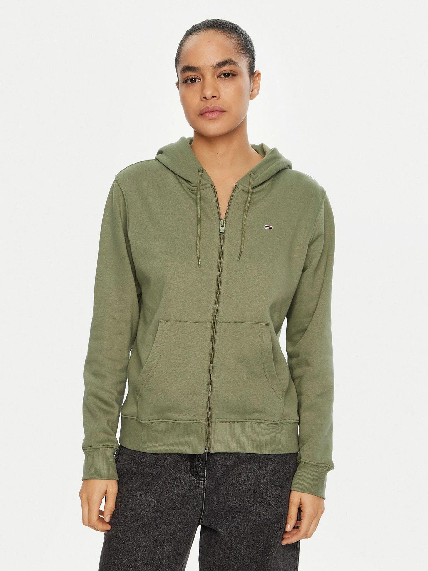 Polerón Hoodie Regular Fit Con Logo Verde Tommy Jeans-0
