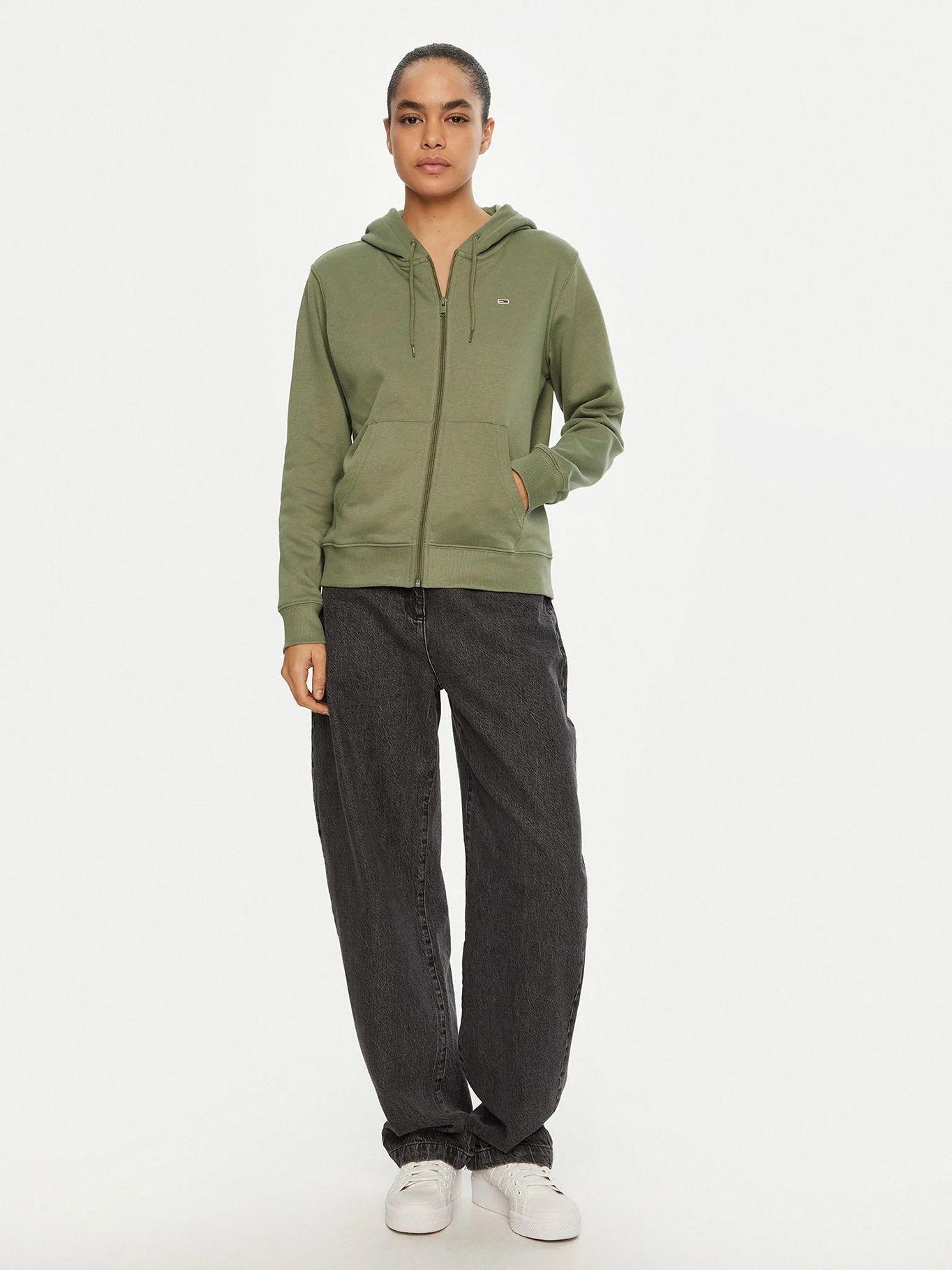 Polerón Hoodie Regular Fit Con Logo Verde Tommy Jeans-1