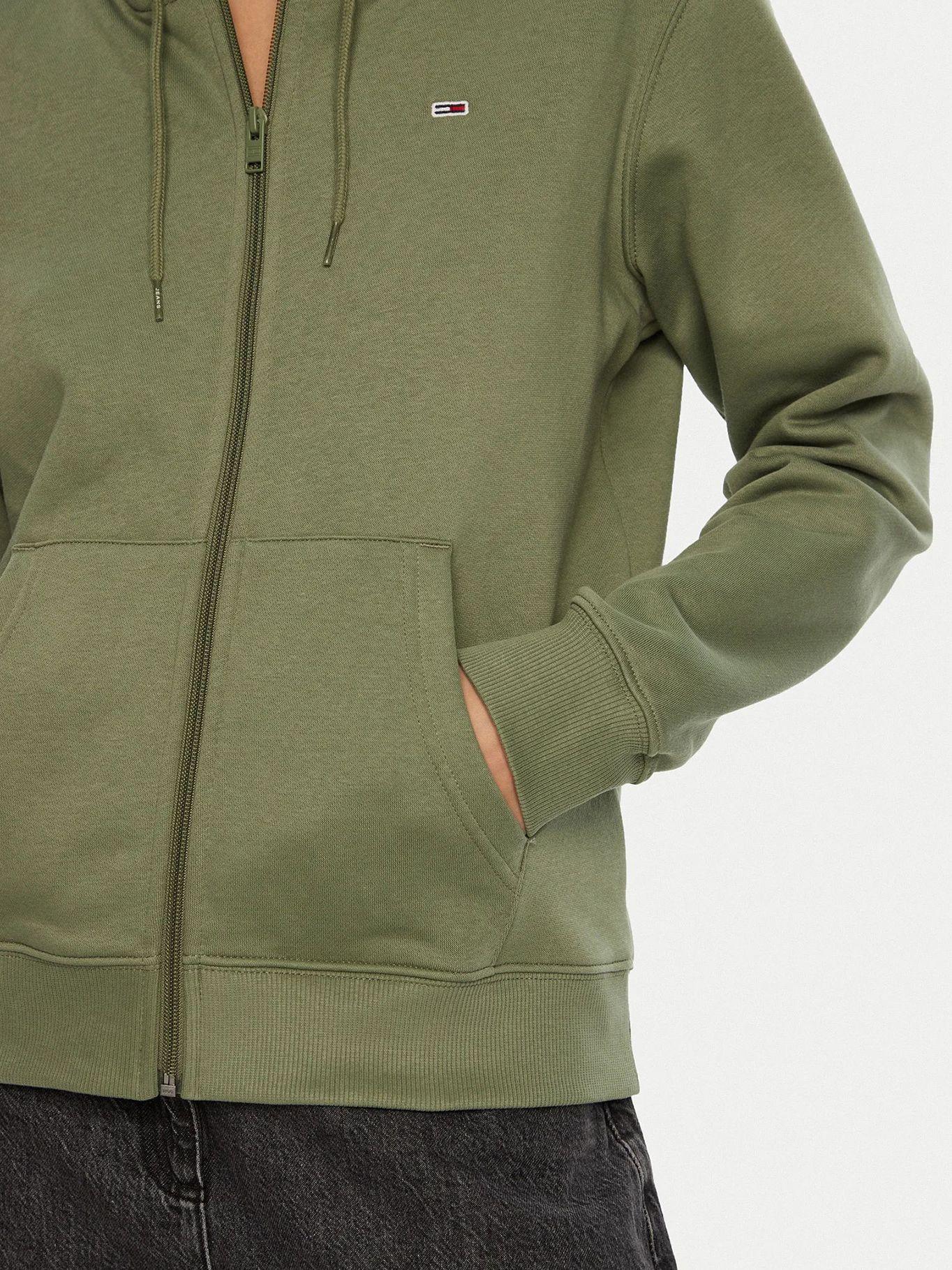 Polerón Hoodie Regular Fit Con Logo Verde Tommy Jeans-4