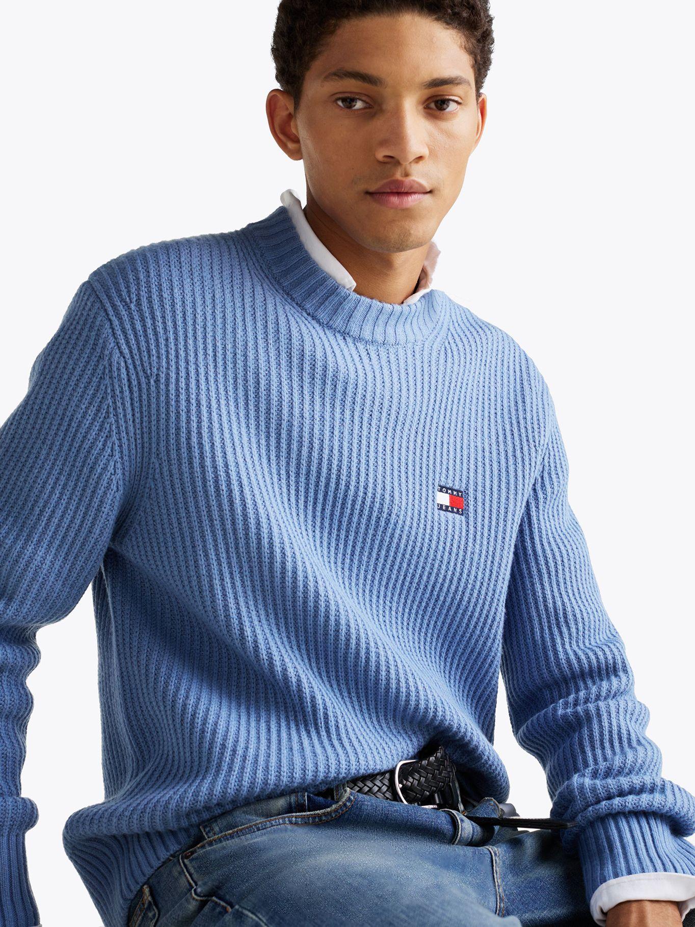 Sweater De Punto Canal Con Logo Celeste Tommy Jeans-2