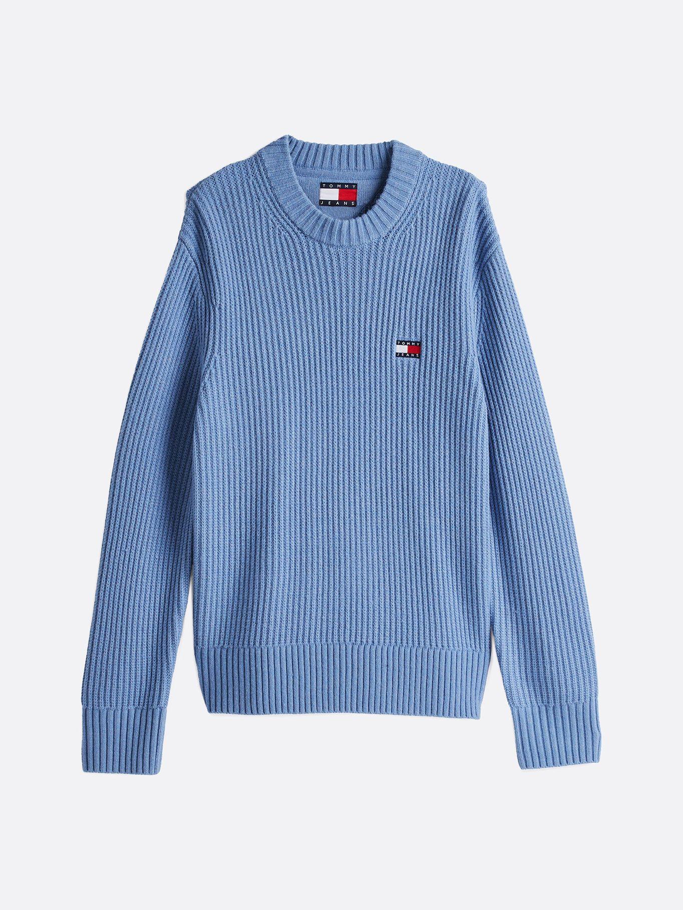 Sweater De Punto Canal Con Logo Celeste Tommy Jeans-3