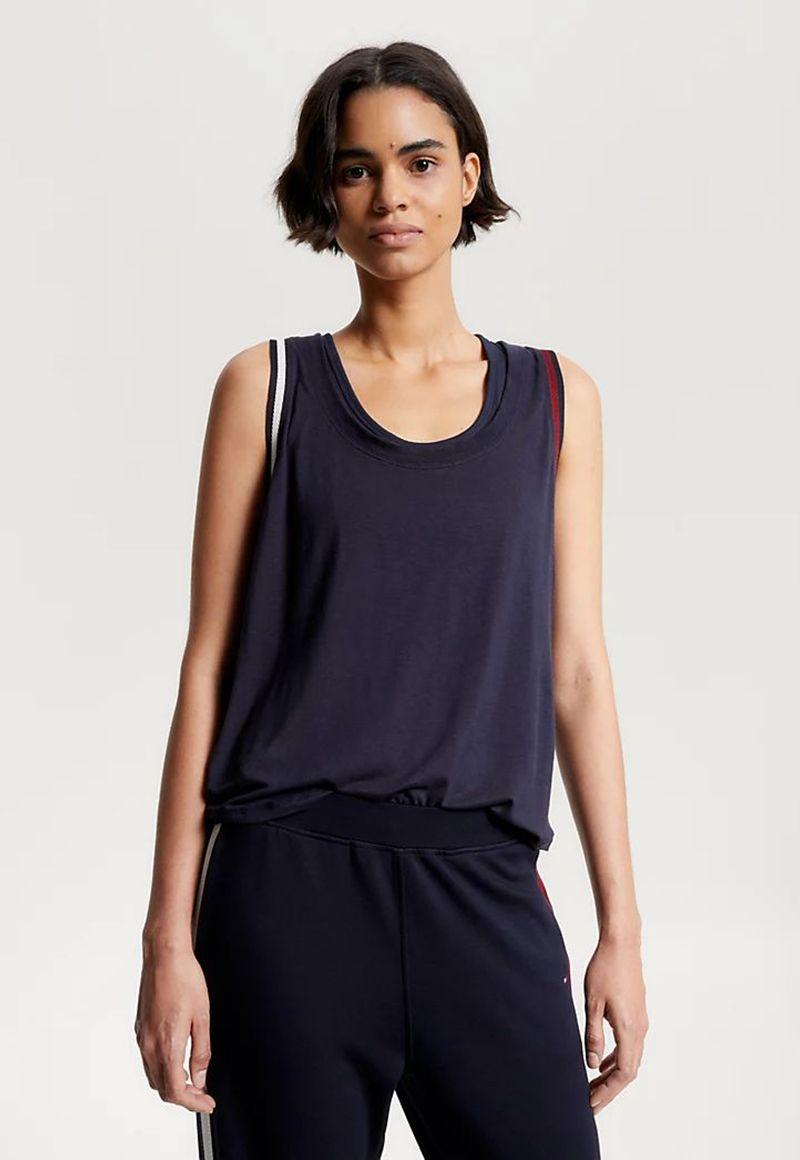 Polera Sport Relaxed Sin Mangas Azul Tommy Hilfiger-0