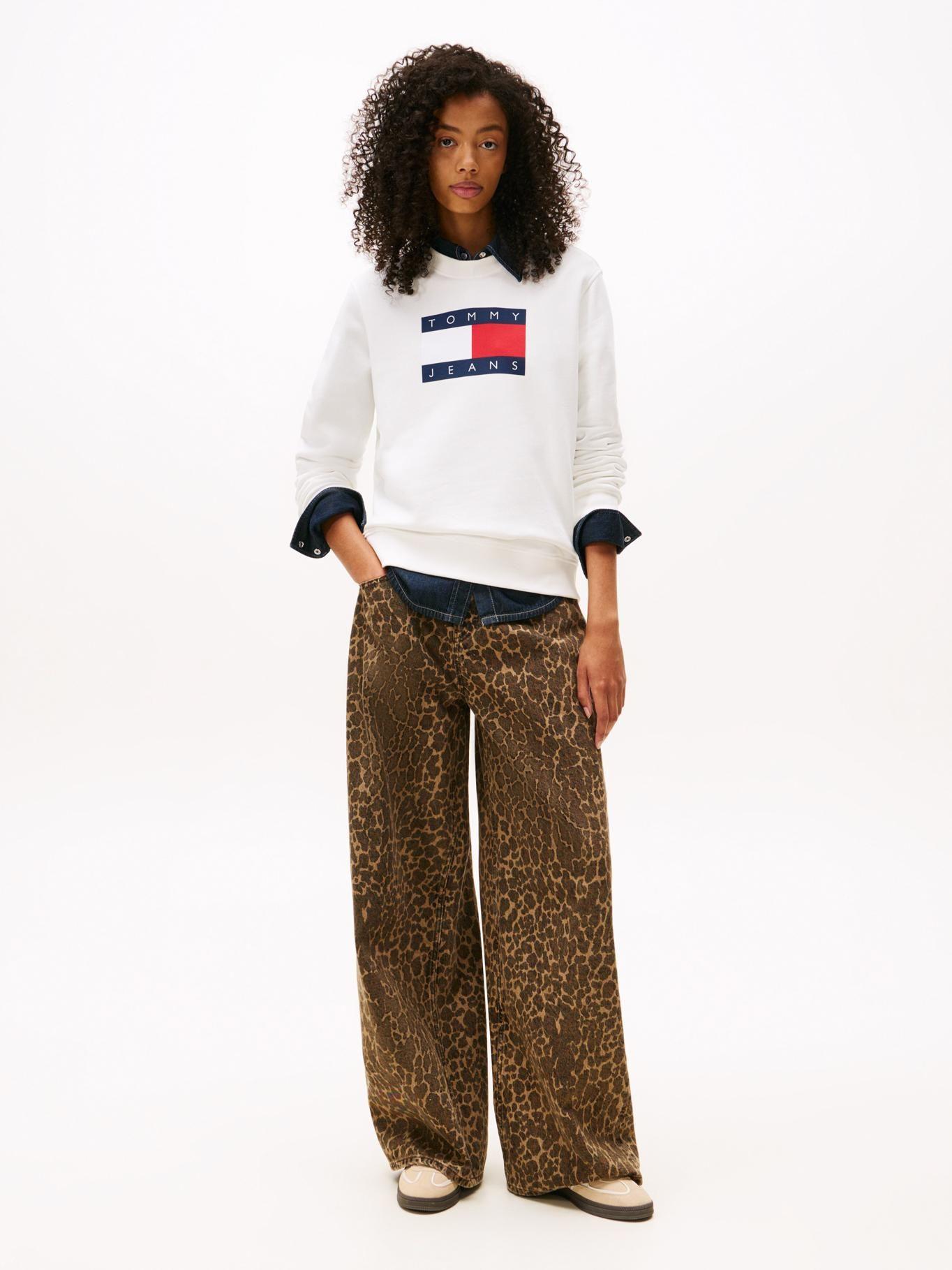 Polerón Con Logo De Parche Blanco Tommy Jeans-1
