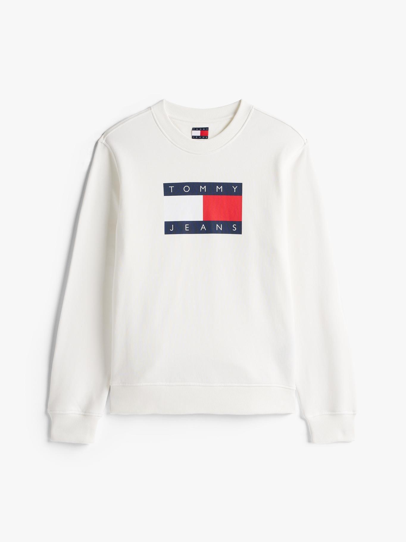 Polerón Con Logo De Parche Blanco Tommy Jeans-4