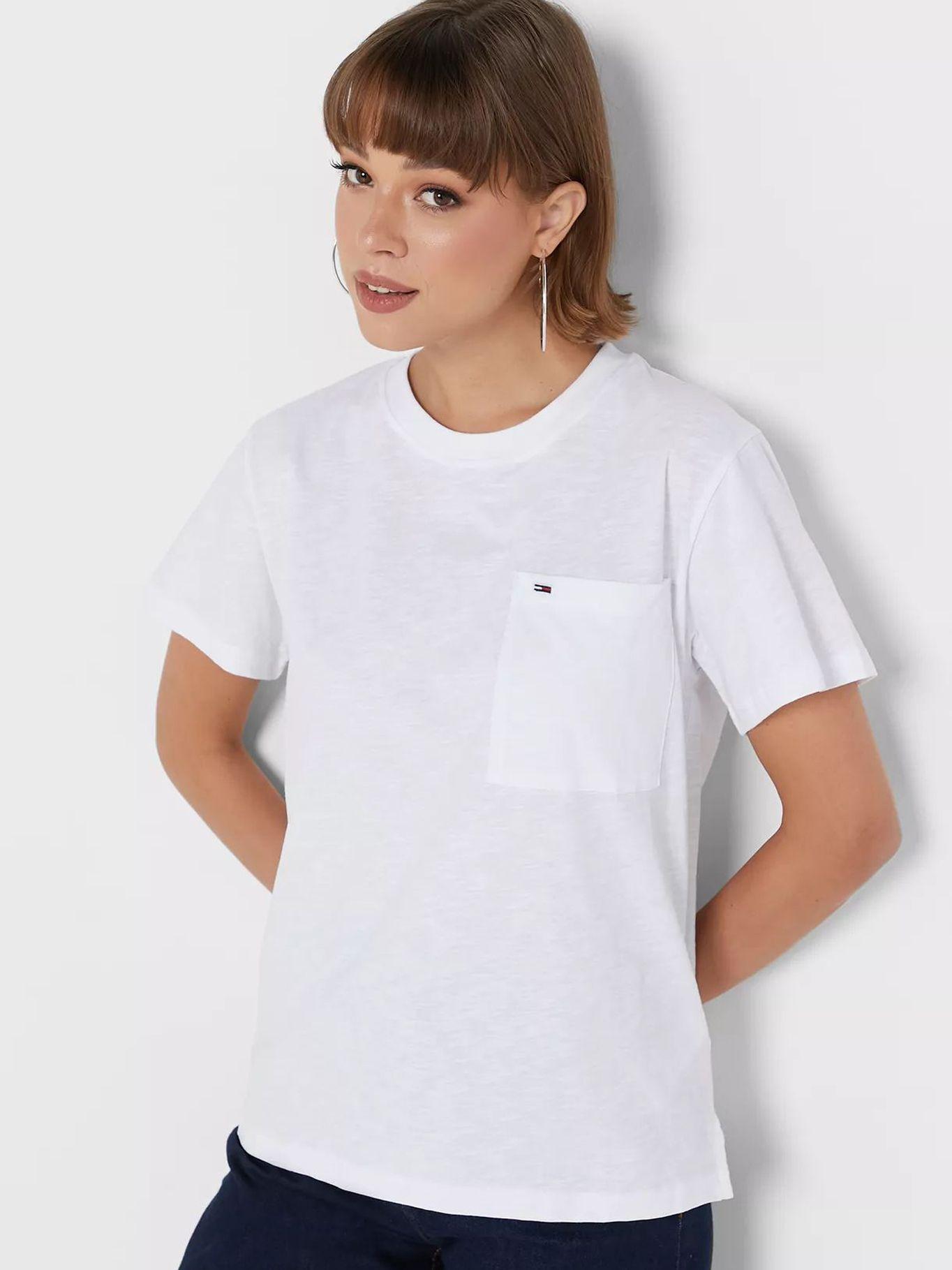 Polera Con Bolsillo Flag Logo Blanco Tommy Hilfiger-0