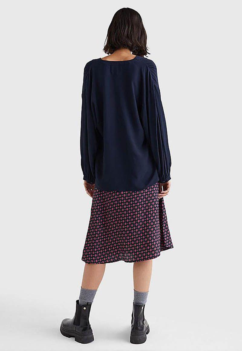 Blusa Solid Relaxed Fit Azul Tommy Hilfiger-2