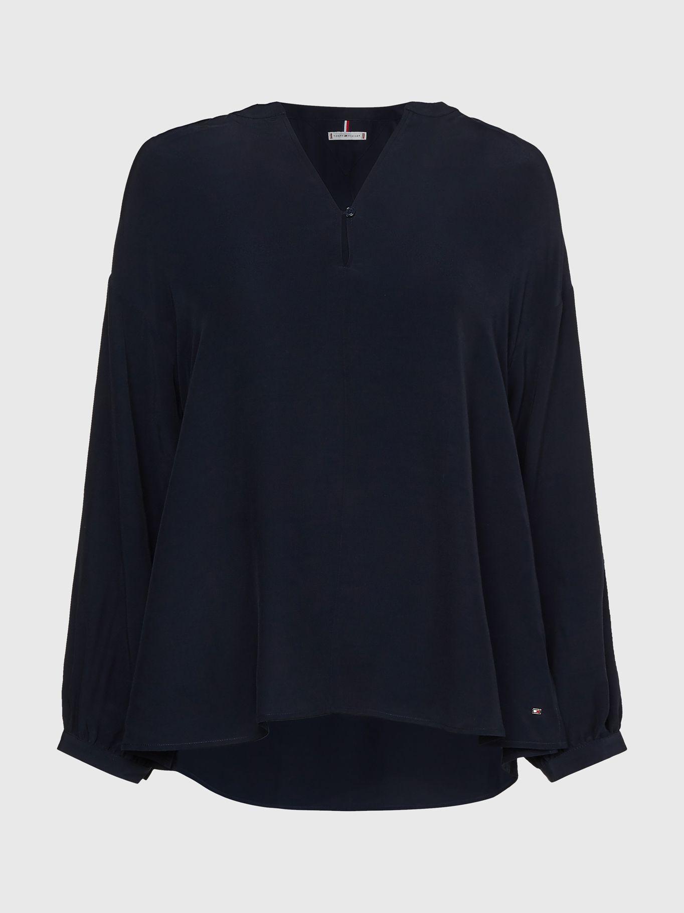 Blusa Solid Relaxed Fit Azul Tommy Hilfiger-4