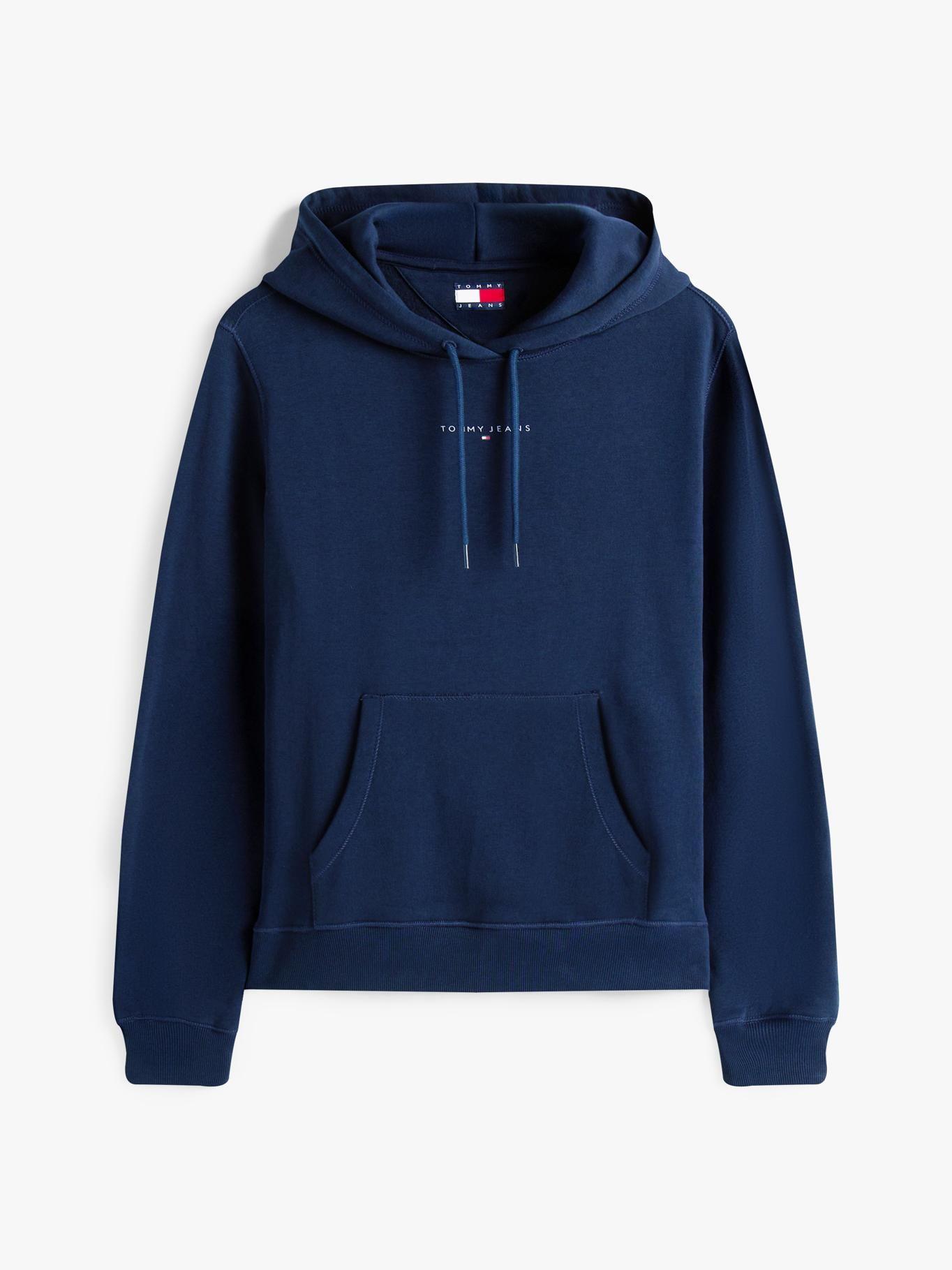 Polerón Hoodie Con Logo Lineal Azul Tommy Jeans-4