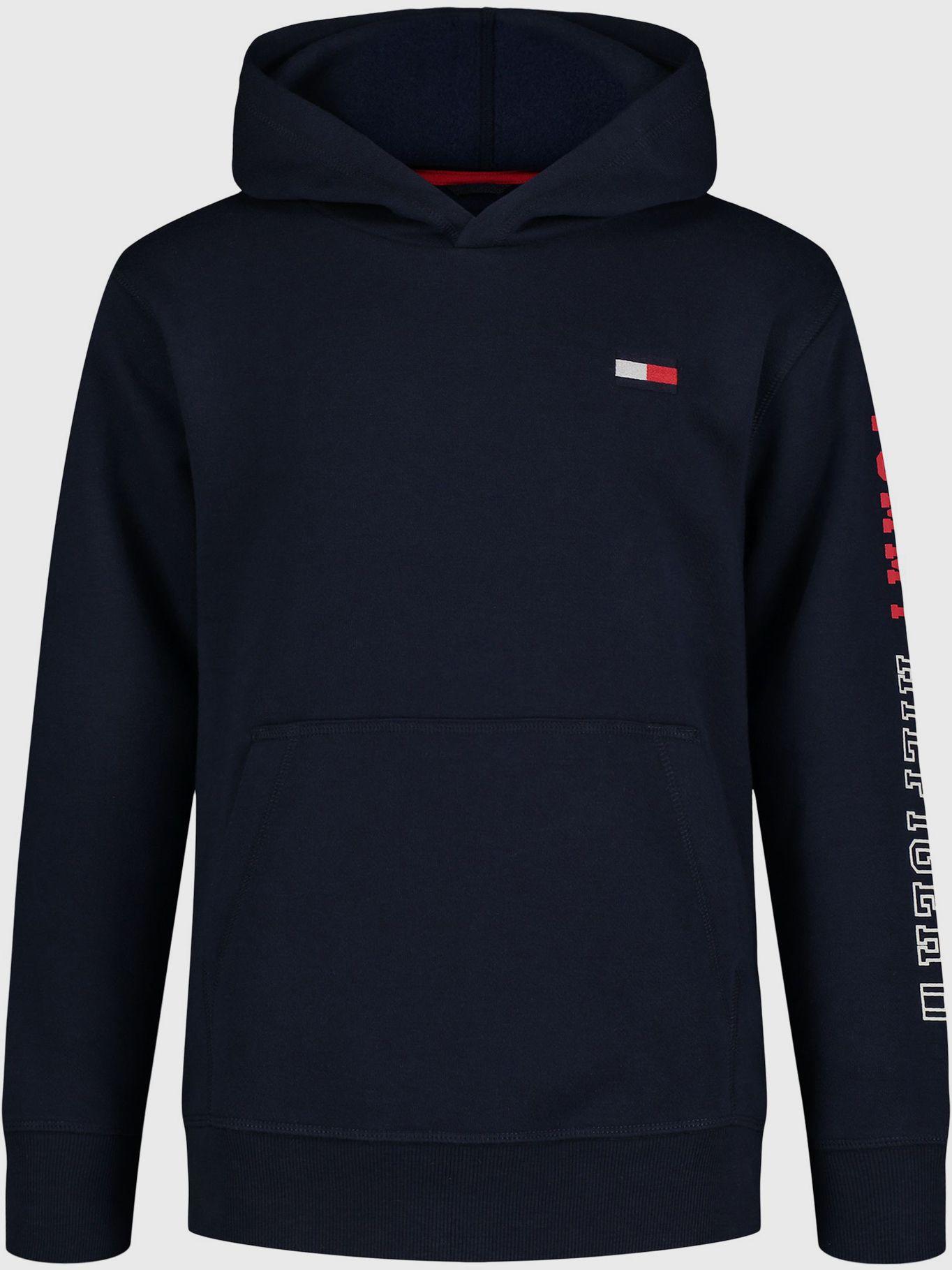 Polerón Hoodie Con Logo Dividido Azul Tommy Hilfiger-0