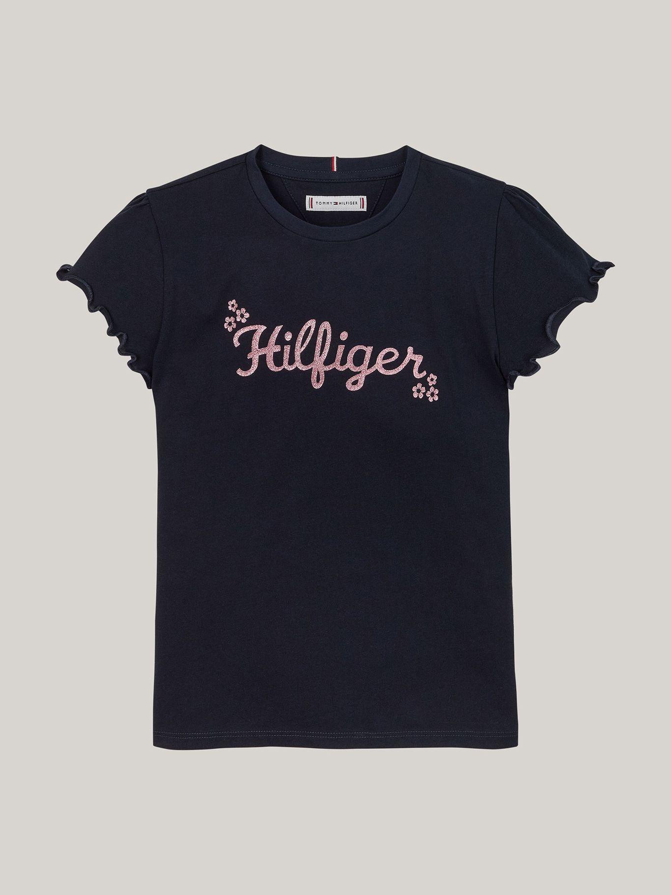 Polera De Niña Con Logo Floral Azul Tommy Hilfiger-4