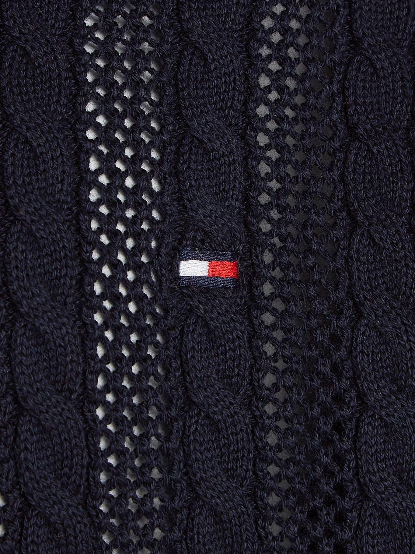 Sweater De Niña Essential Trenzado Azul Tommy Hilfiger-4