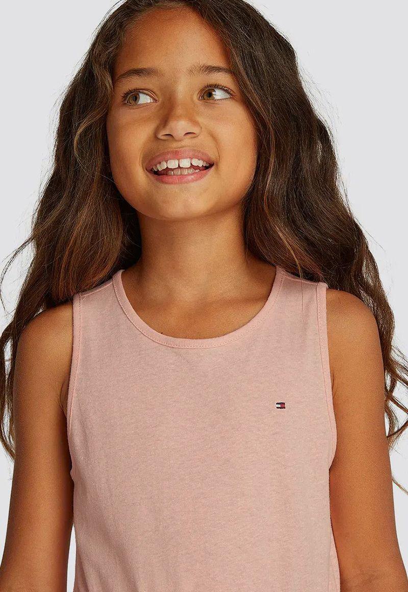 Vestido Sin Mangas De Lino Rosado Tommy Hilfiger-2