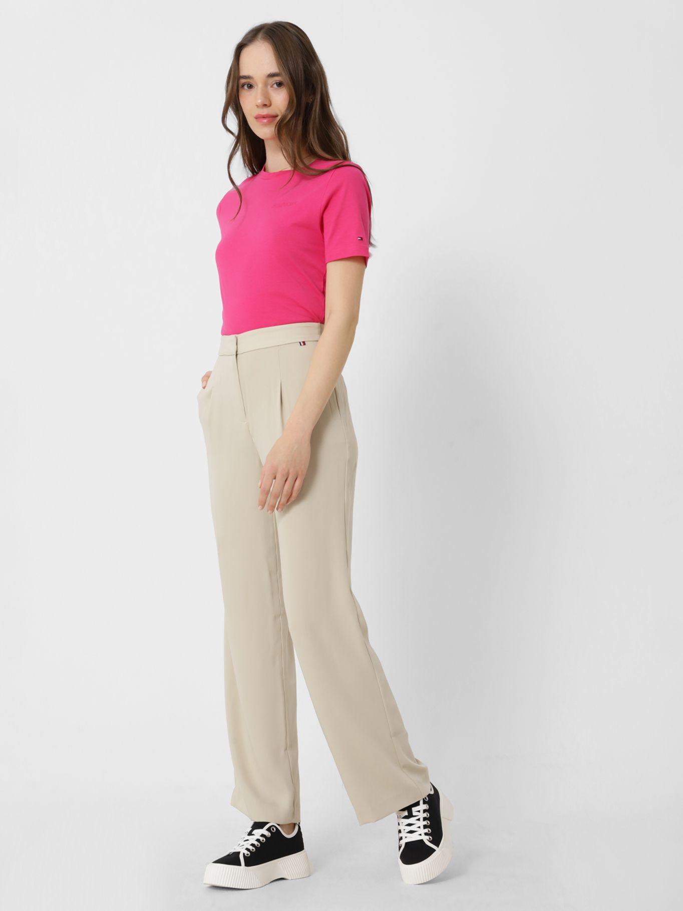 Pantalón Summery Fluid Wide Leg Beige Tommy Hilfiger-1