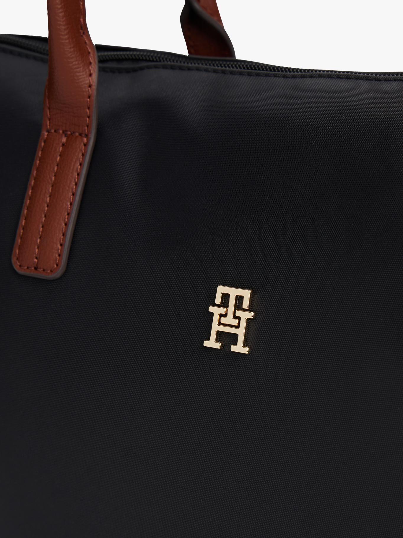 Tote Con Monograma Th Negro Tommy Hilfiger-4