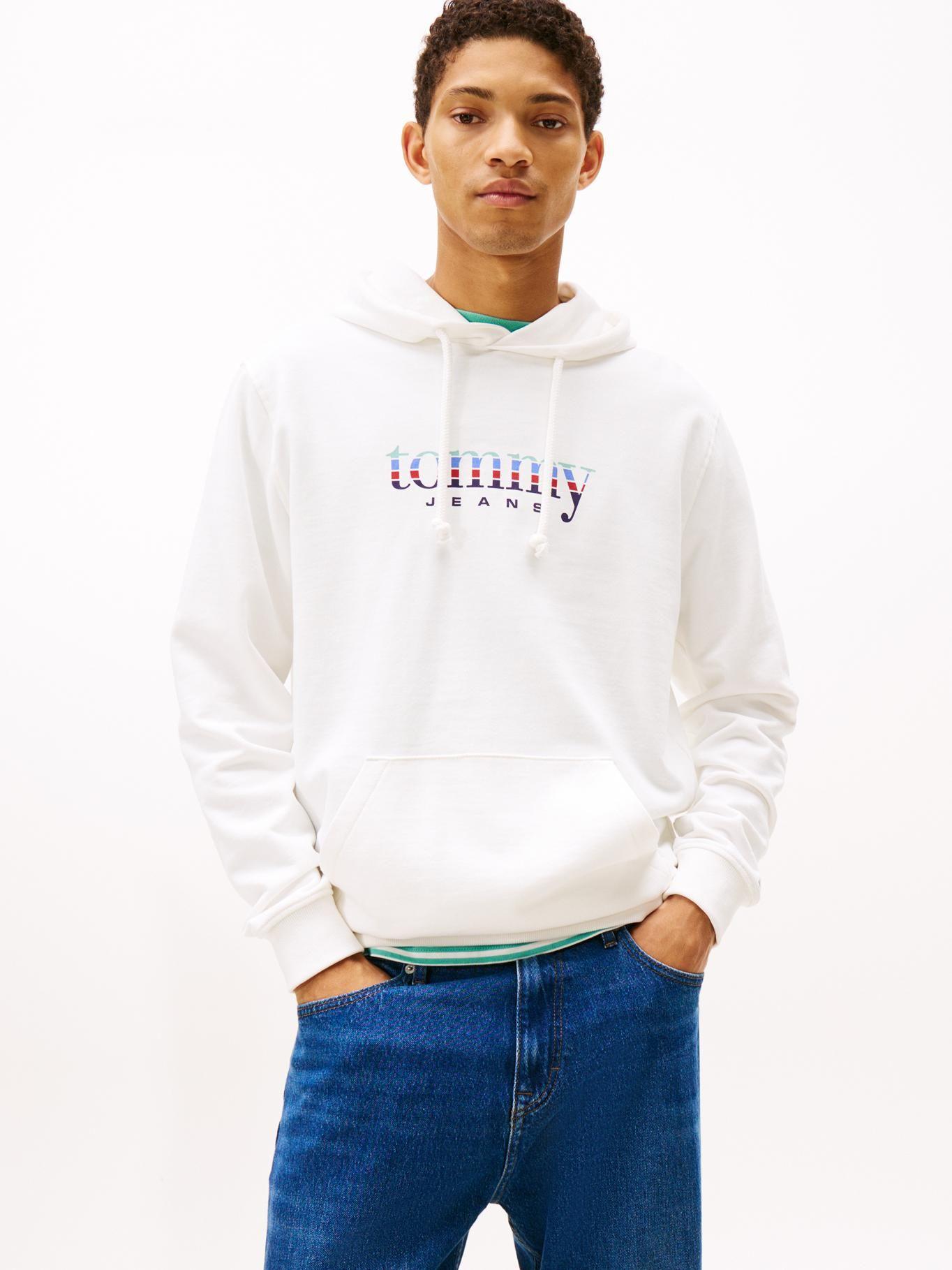 Polerón Hoodie Con Logo Tommy Jeans Blanco-0