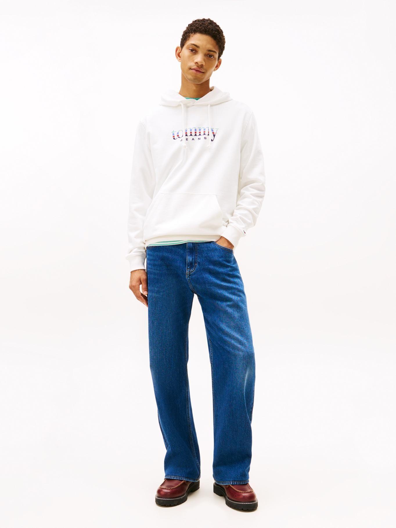Polerón Hoodie Con Logo Tommy Jeans Blanco-1