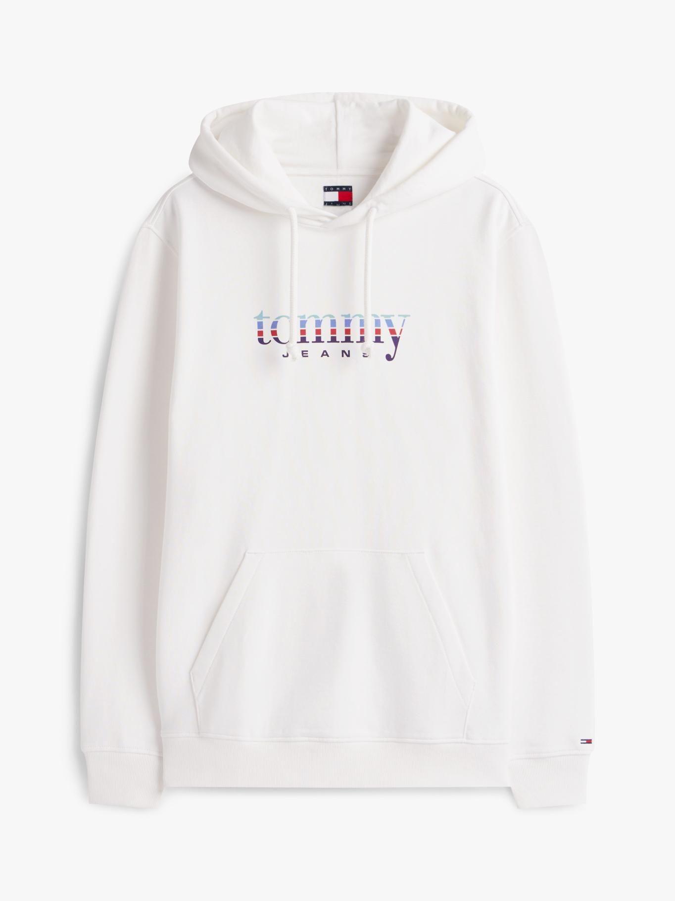 Polerón Hoodie Con Logo Tommy Jeans Blanco-4