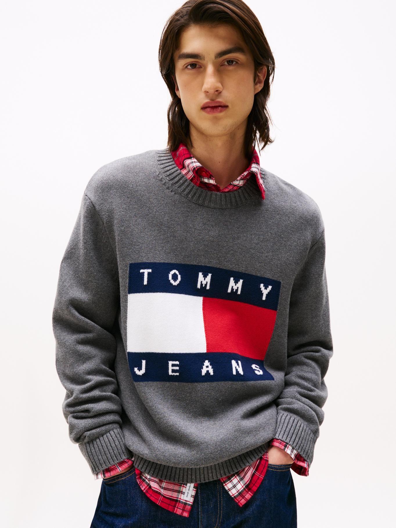Sweater Essential Con Ogo Gris Tommy Jeans-0