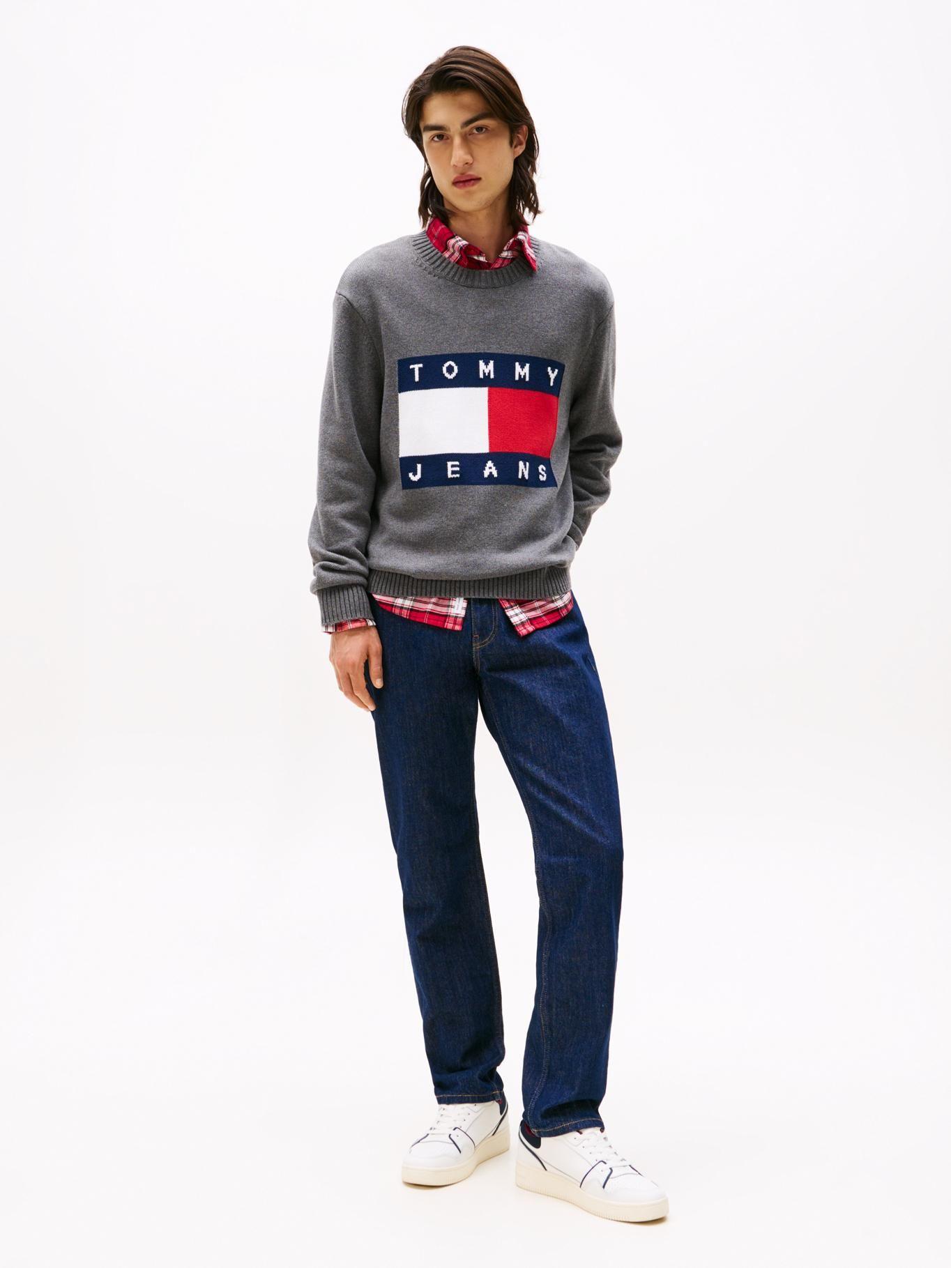 Sweater Essential Con Ogo Gris Tommy Jeans-1