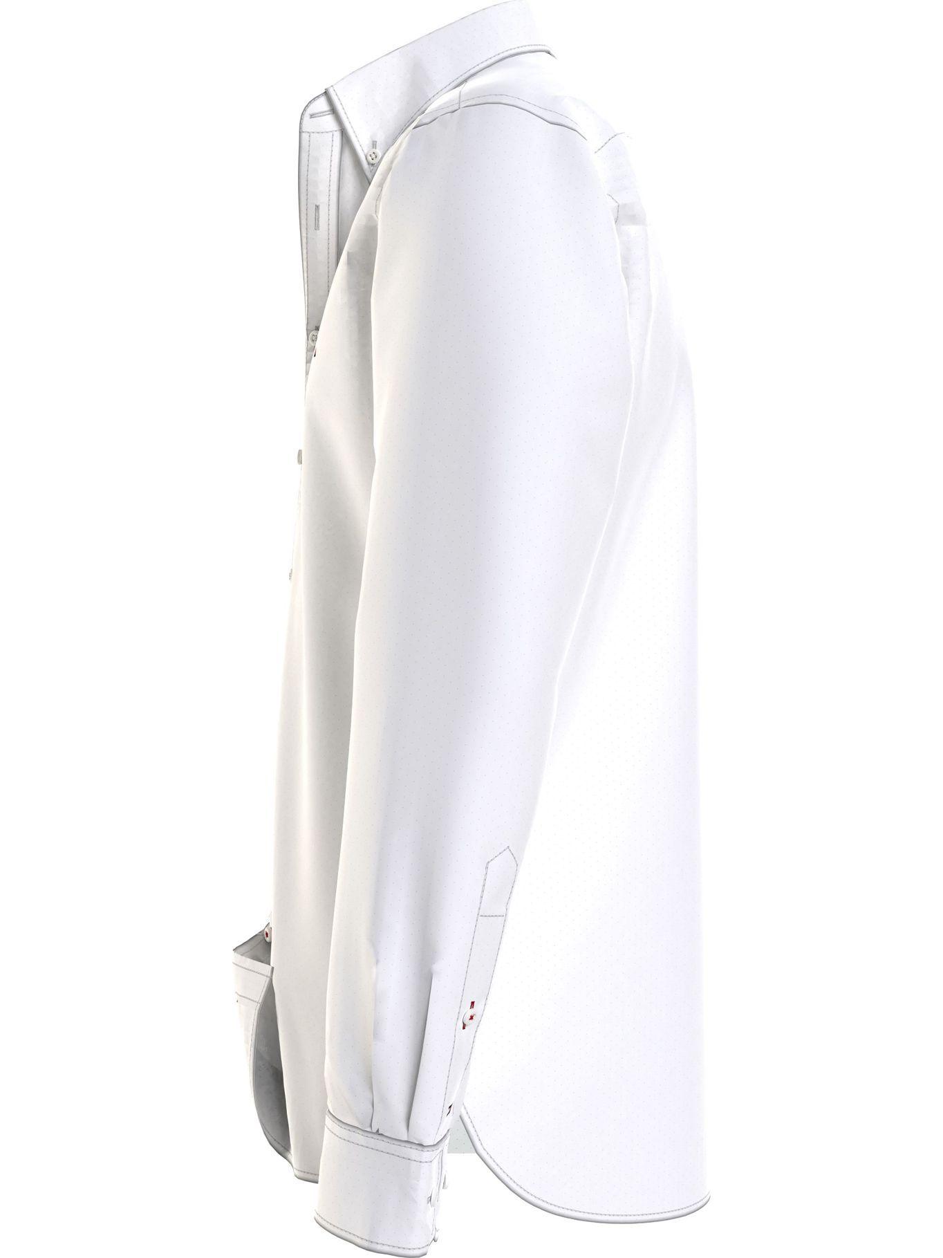 Camisa Classic Poplin Mini Print Blanco Tommy Hilfiger-3