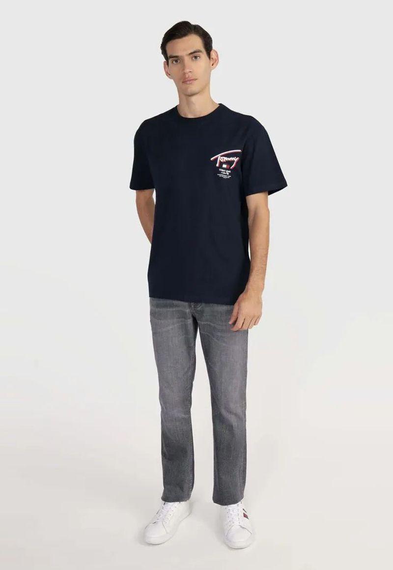 Polera Con Logo 3D Regular Fit Azul Tommy Jeans-1