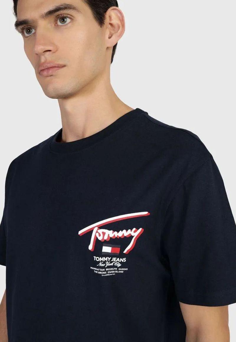 Polera Con Logo 3D Regular Fit Azul Tommy Jeans-3
